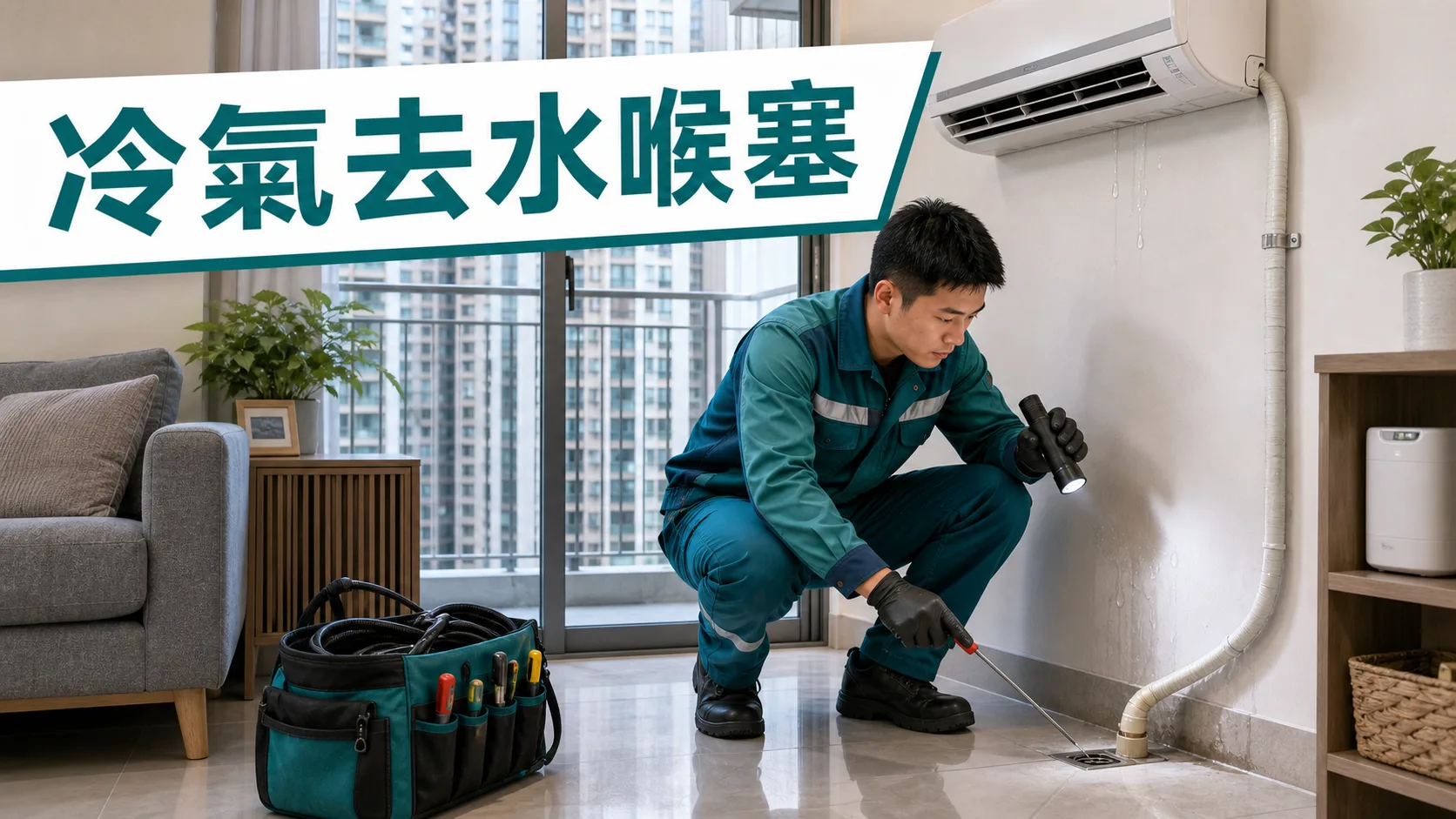 冷氣去水喉塞?滴水、臭味同倒流點處理