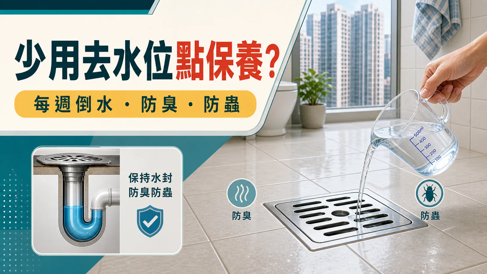 少用去水位點樣保養?每星期倒水防反味