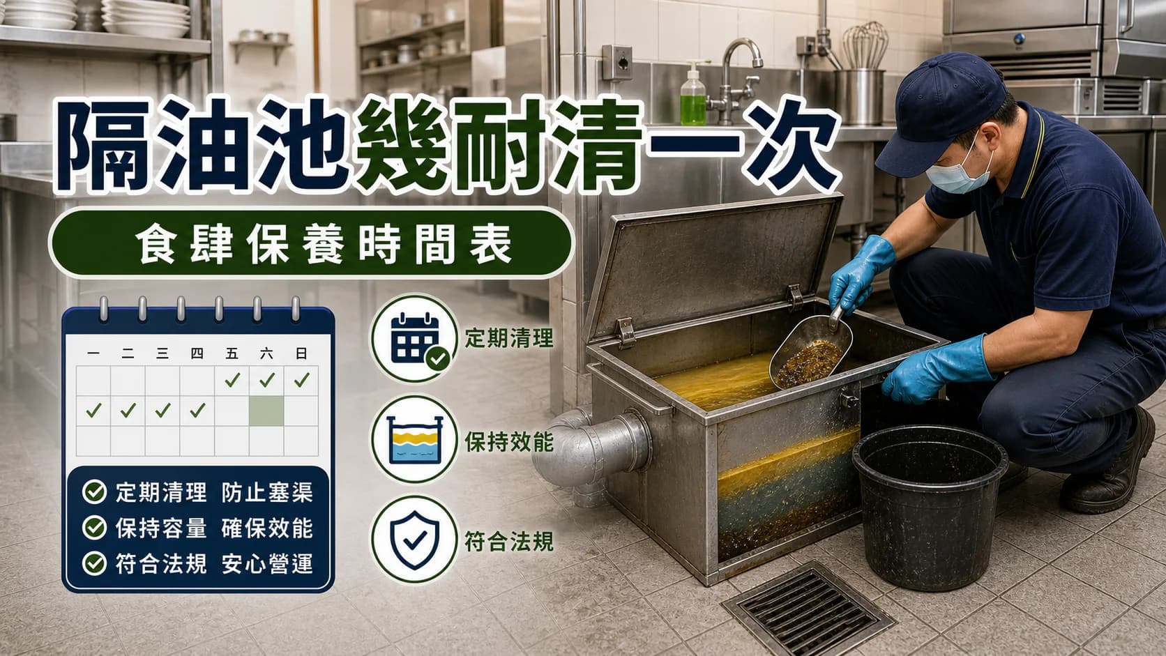 隔油池幾耐清一次?食肆、茶餐廳、食品廠保養建議