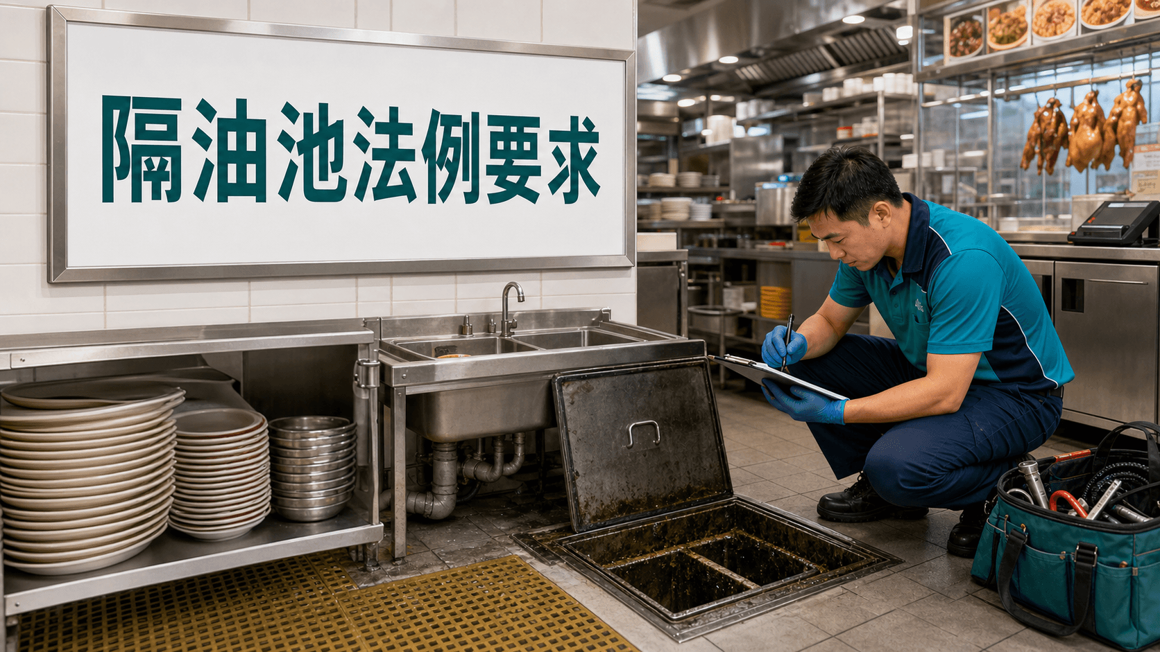 隔油池法例要求:食肆牌照、尺寸、清潔紀錄要點