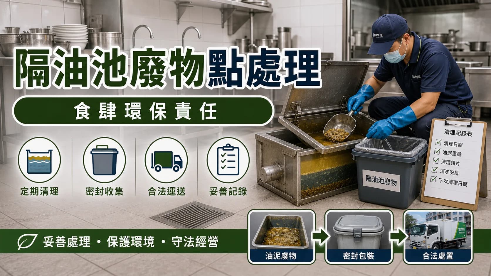 隔油池廢物點處理?食肆要留意的環保責任
