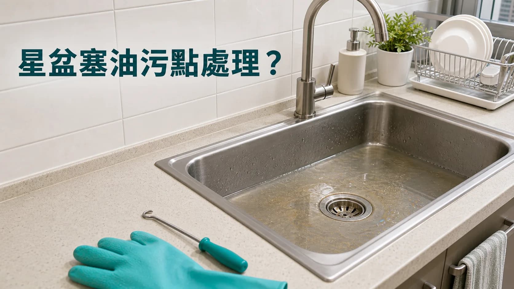 星盆塞油污點處理?廚房去水慢的真正原因