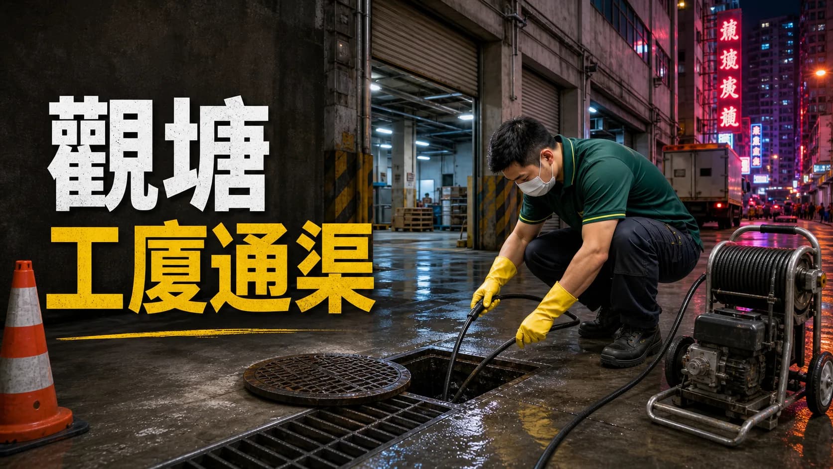 觀塘工廈總渠淤塞點處理?沙井、地渠、高壓清洗