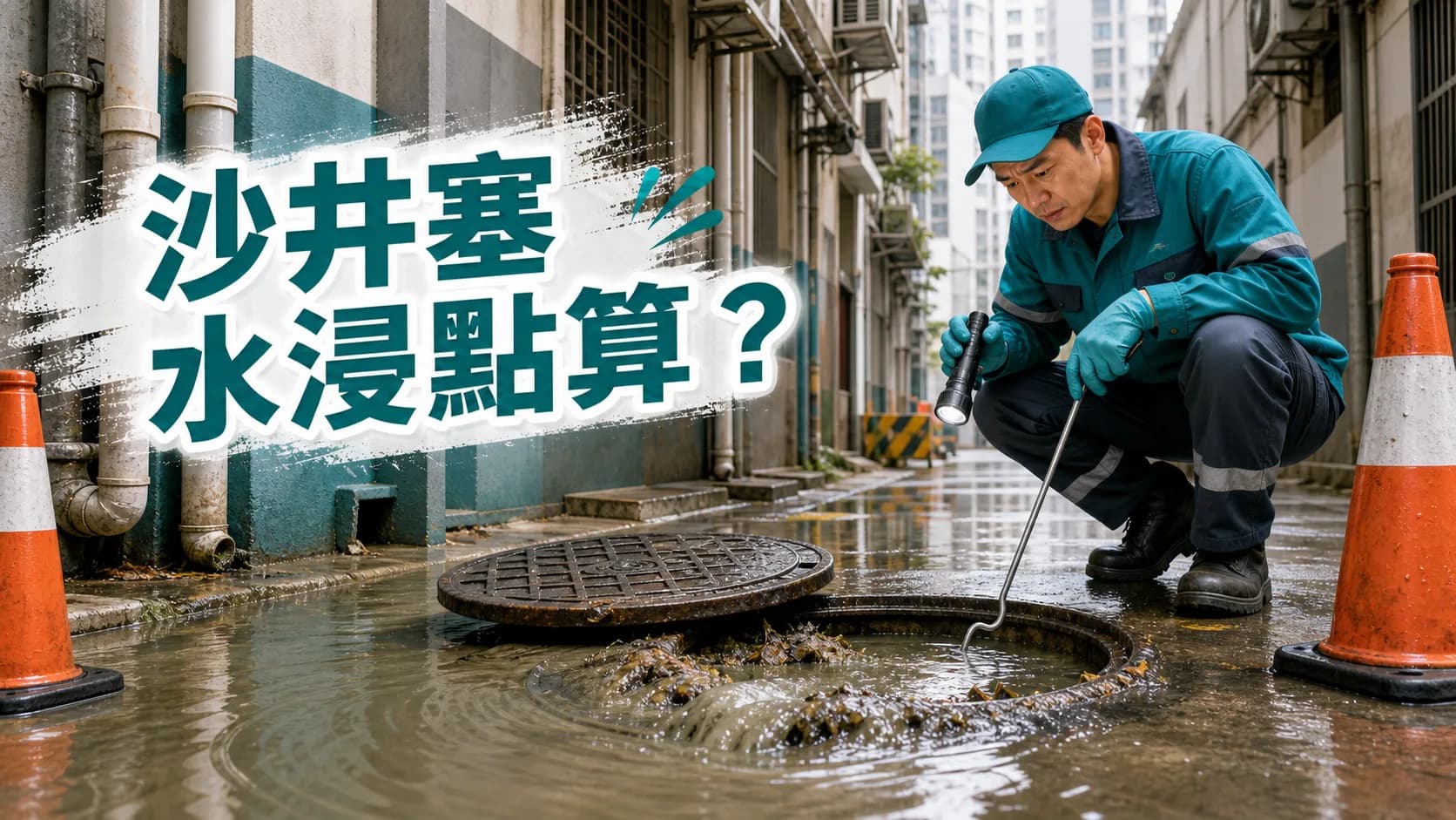 沙井塞水浸點算?大廈沙井倒灌清淤處理