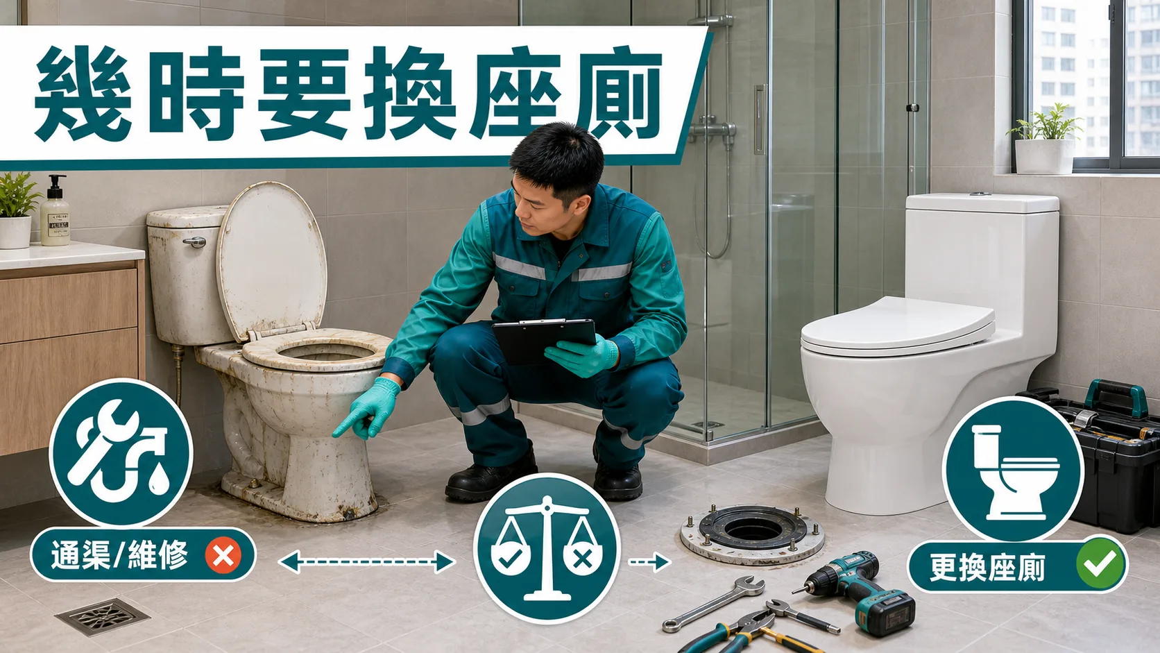 幾時要換座廁?維修、通渠定更換點揀
