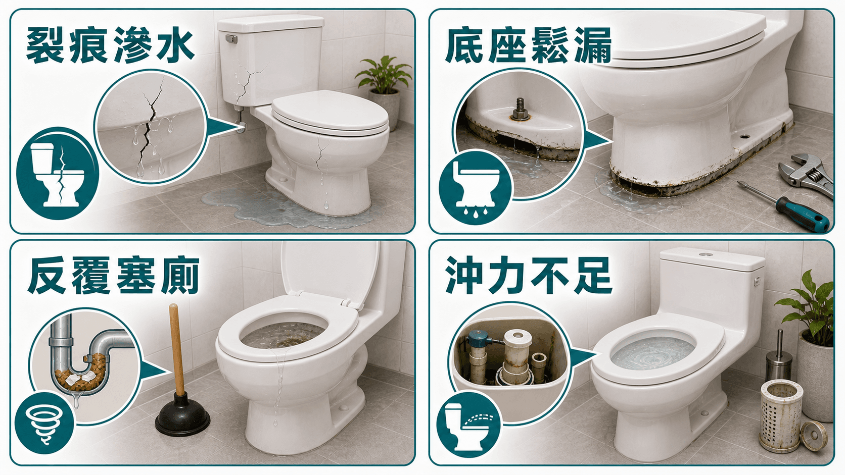 Toilet and connection checks