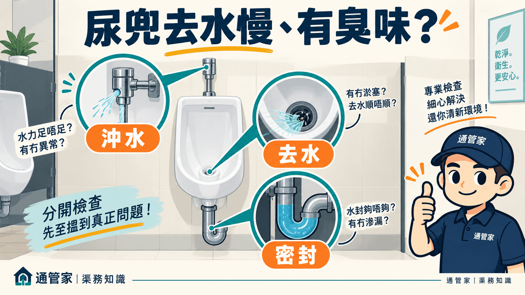 尿兜去水慢、有臭味點算?商用洗手間檢查指南
