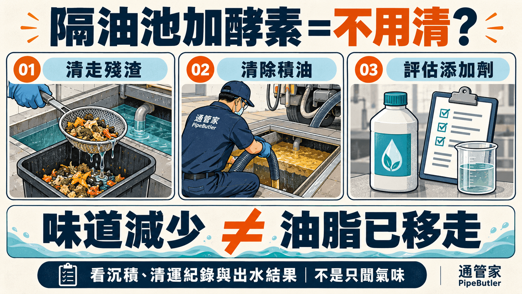 隔油池酵素及化油劑點評估?食肆採購、試用與成效紀錄